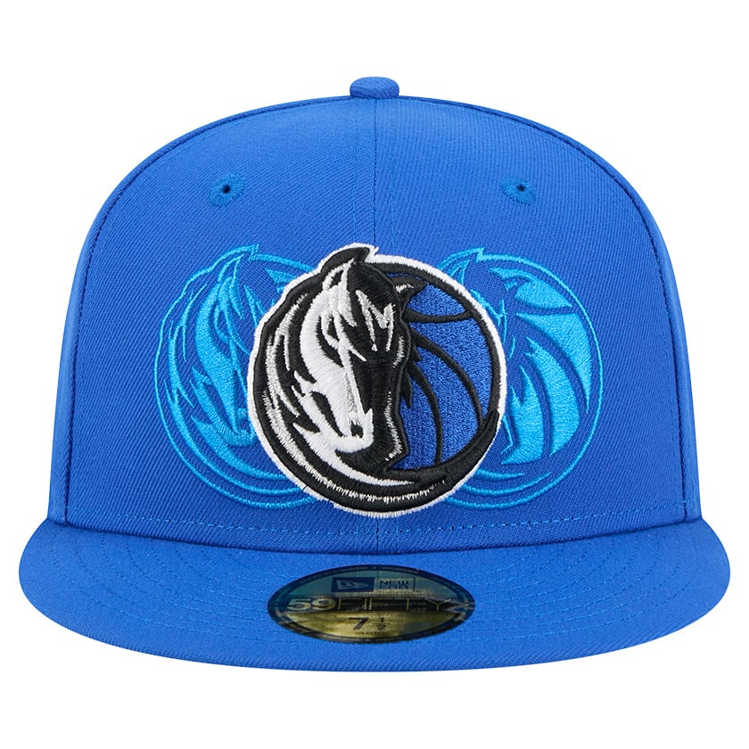 Men's Dallas Mavericks  New Era Blue Tri-Hit 59Fifty Fitted Hat