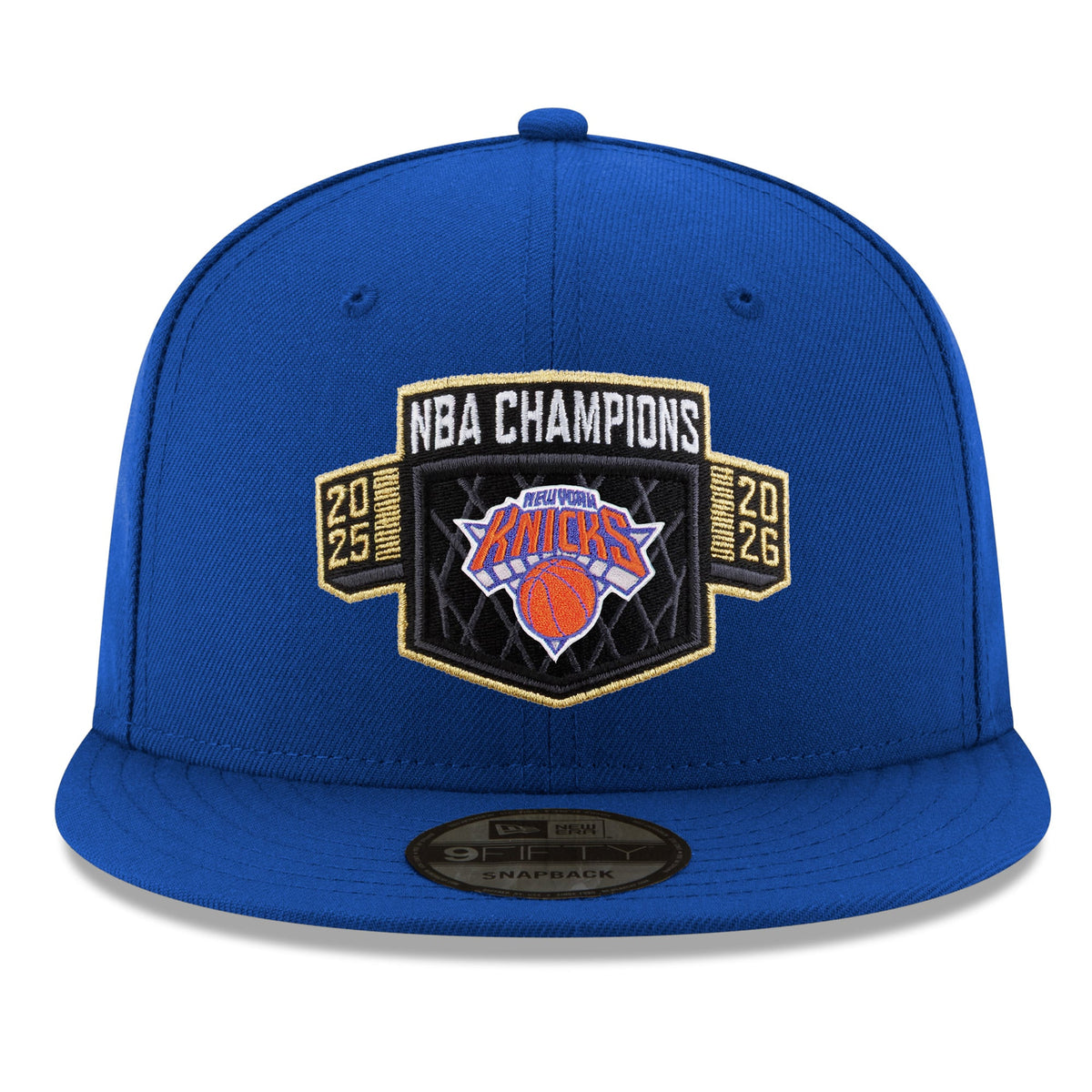 Men's New York Knicks New Era Blue 2026 NBA Finals Champions Locker Room Replica 9FIFTY Snapback Hat