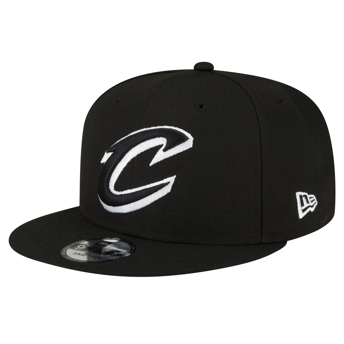 Men's Cleveland Cavaliers New Era Black & White 9FIFTY Snapback Hat