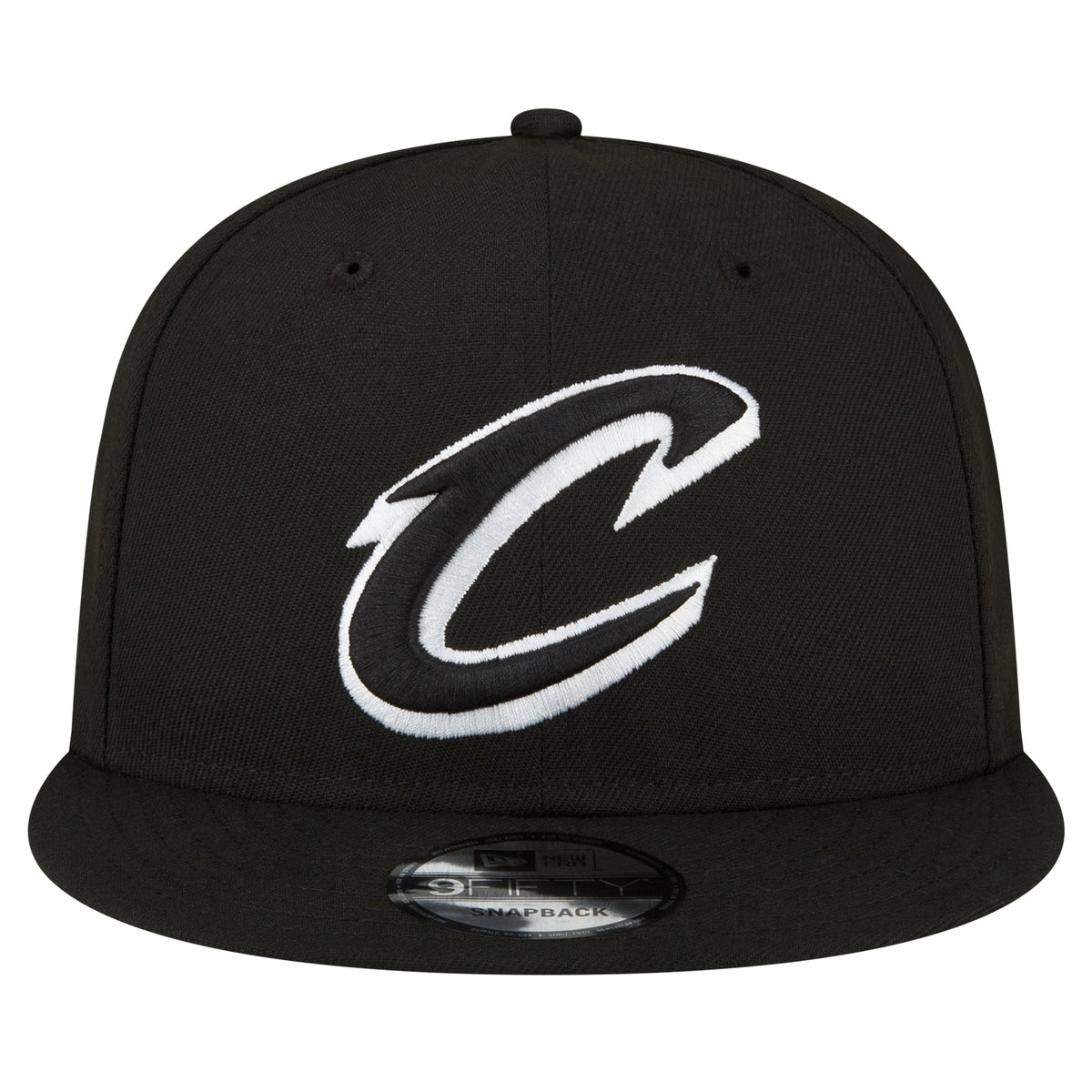 Men's Cleveland Cavaliers New Era Black & White 9FIFTY Snapback Hat