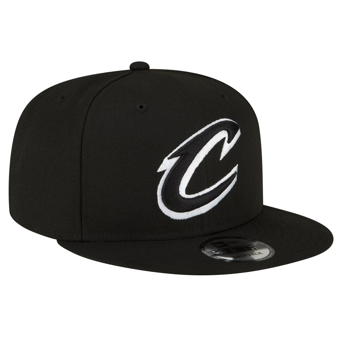 Men's Cleveland Cavaliers New Era Black & White 9FIFTY Snapback Hat