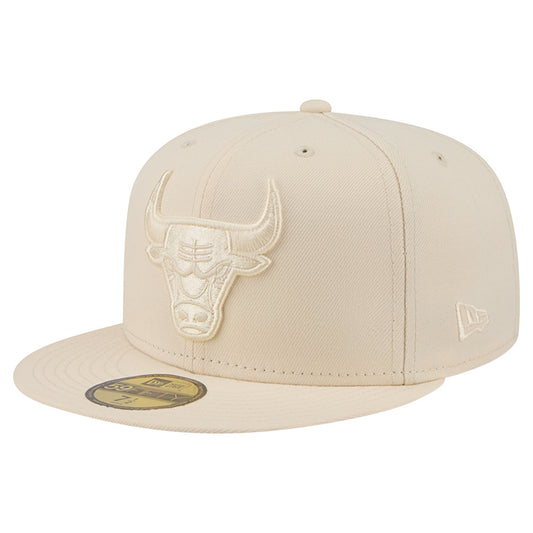 Men's Chicago Bulls New Era Cream Color Pack 59FIFTY Fitted Hat