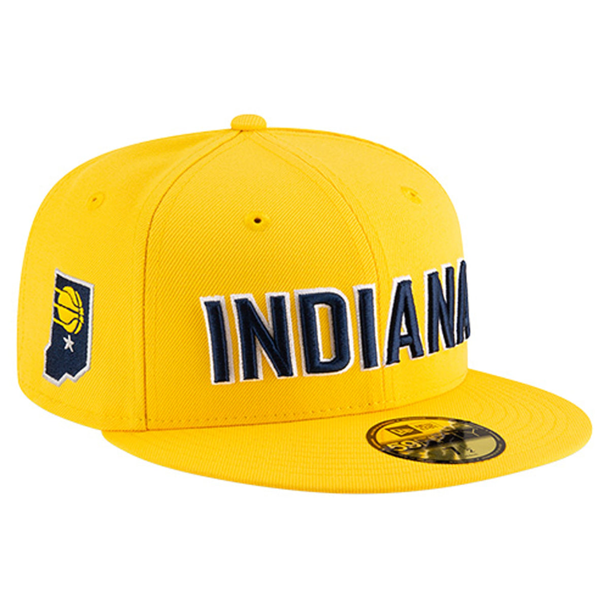 Men's Indiana Pacers  New Era Gold Statement Edition Jersey Hook 59Fifty Fitted Hat