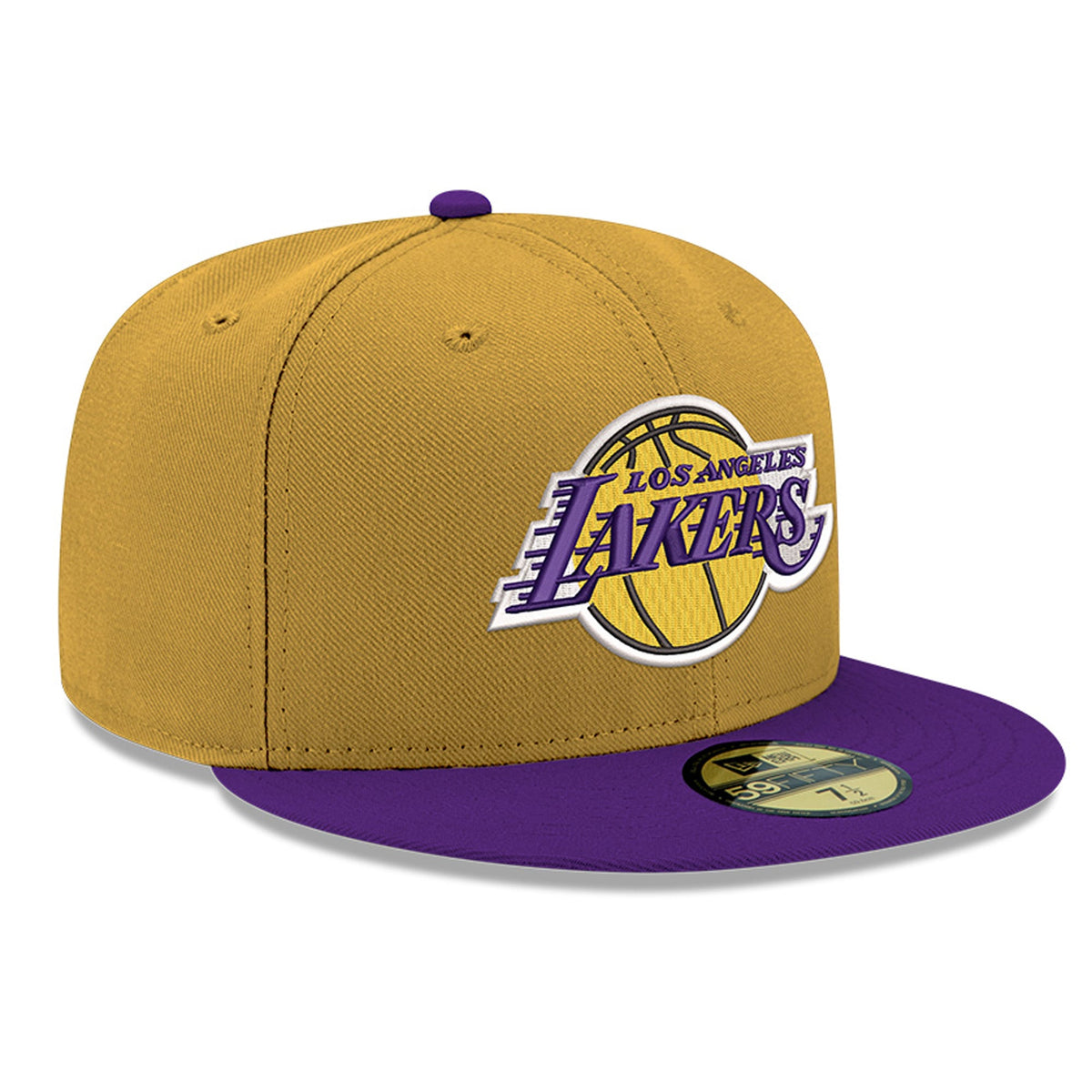 Men's Los Angeles Lakers New Era Gold Two-Tone 59FIFTY Fitted Hat