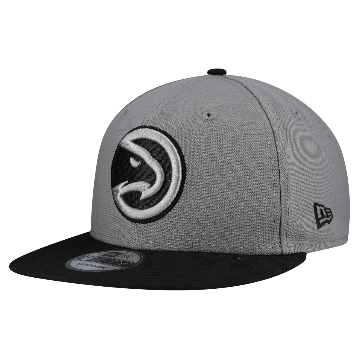 Men's Atlanta Hawks  New Era Gray Core Logo Storm Gray Two-Tone 9FIFTY Snapback Hat