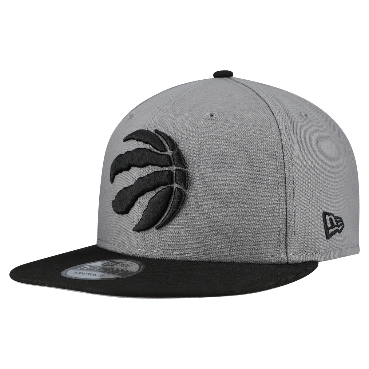 Men's Toronto Raptors  New Era Gray Core Logo Storm Gray Two-Tone 9FIFTY Snapback Hat