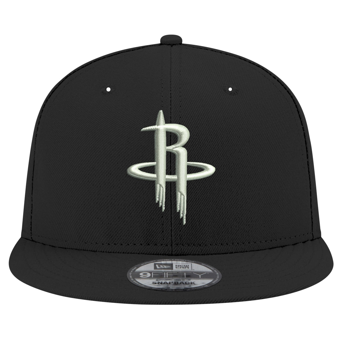 Men's Houston Rockets New Era Black & White 9FIFTY Snapback Hat
