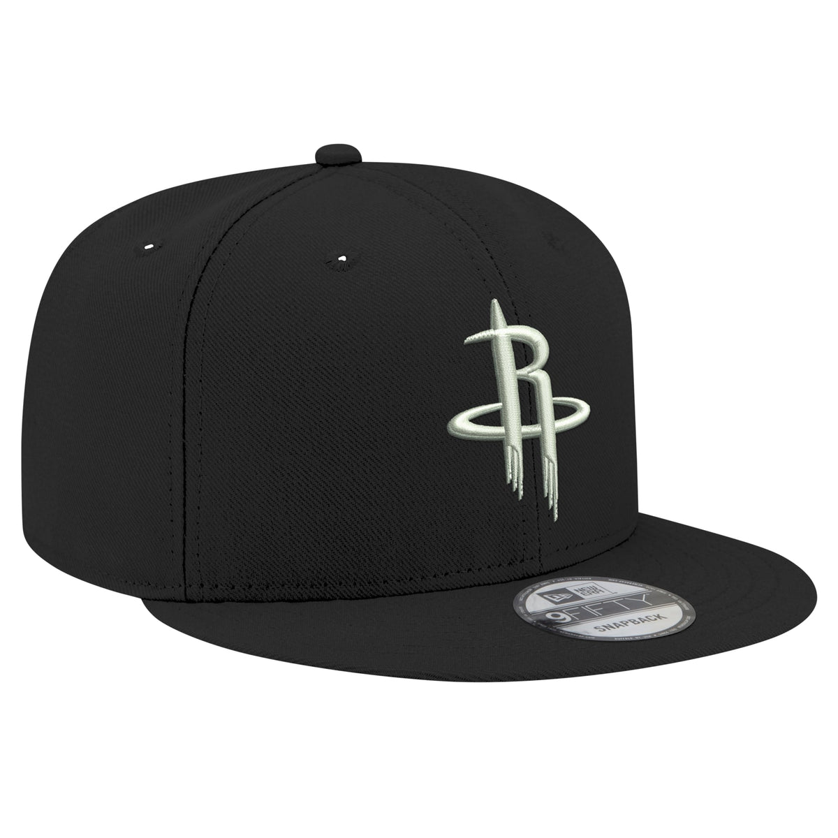 Men's Houston Rockets New Era Black & White 9FIFTY Snapback Hat
