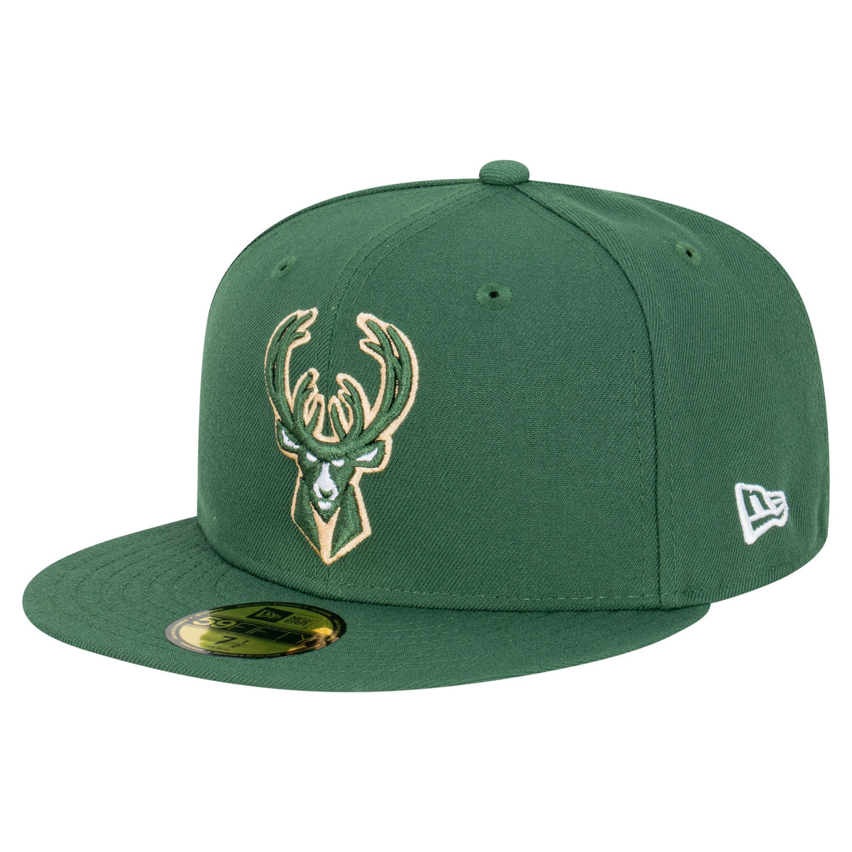 Men's Milwaukee Bucks  New Era Hunter Green Team 59FIFTY Fitted Hat