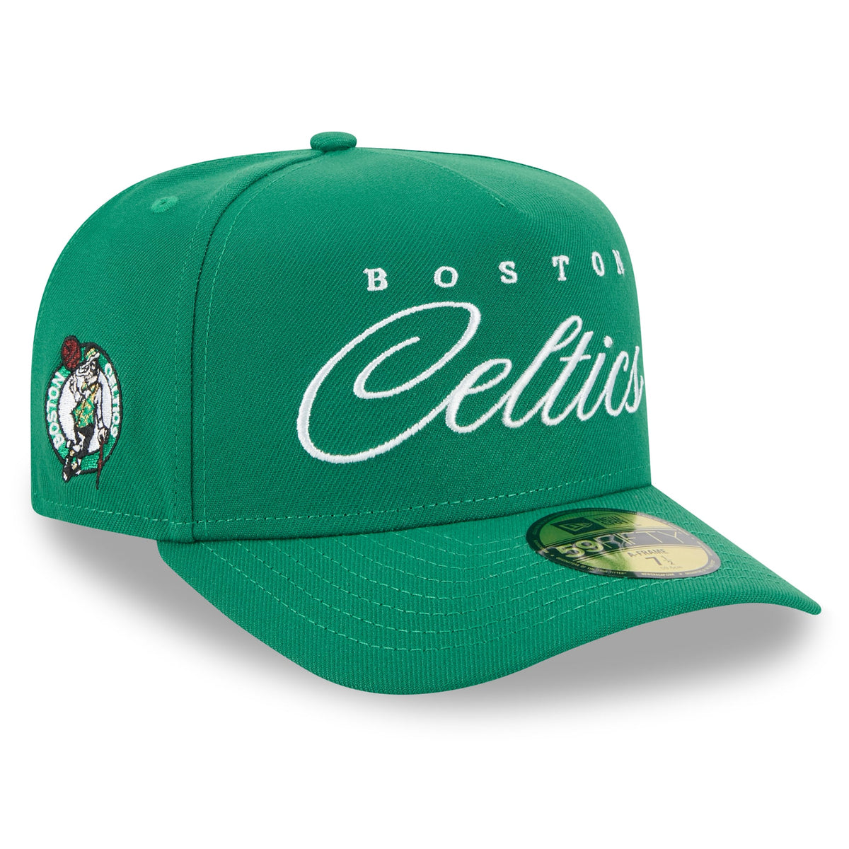 Men's Boston Celtics New Era Kelly Green 2025 NBA Draft A-Frame 59FIFTY Fitted Hat