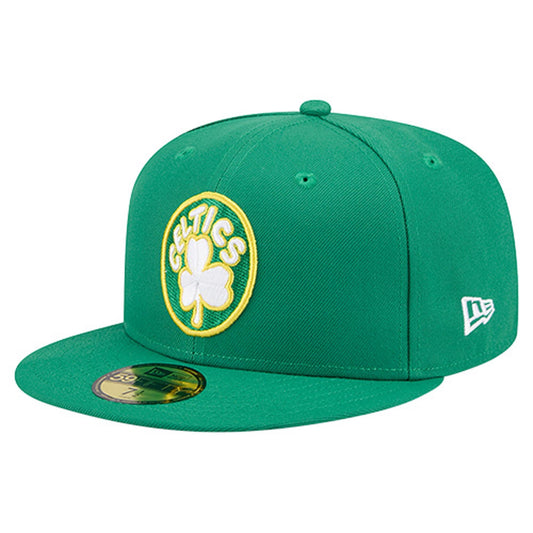 Men's Boston Celtics  New Era Kelly Green Core Logo 59FIFTY Fitted Hat