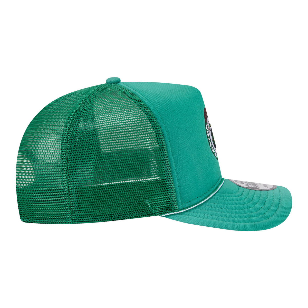 Men's Boston Celtics New Era Kelly Green Faded Foam Front 9FIFTY A-Frame Adjustable Trucker Hat