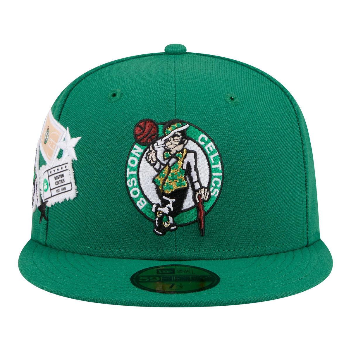 Men's Boston Celtics  New Era Kelly Green Team Collage 59FIFTY Fitted Hat