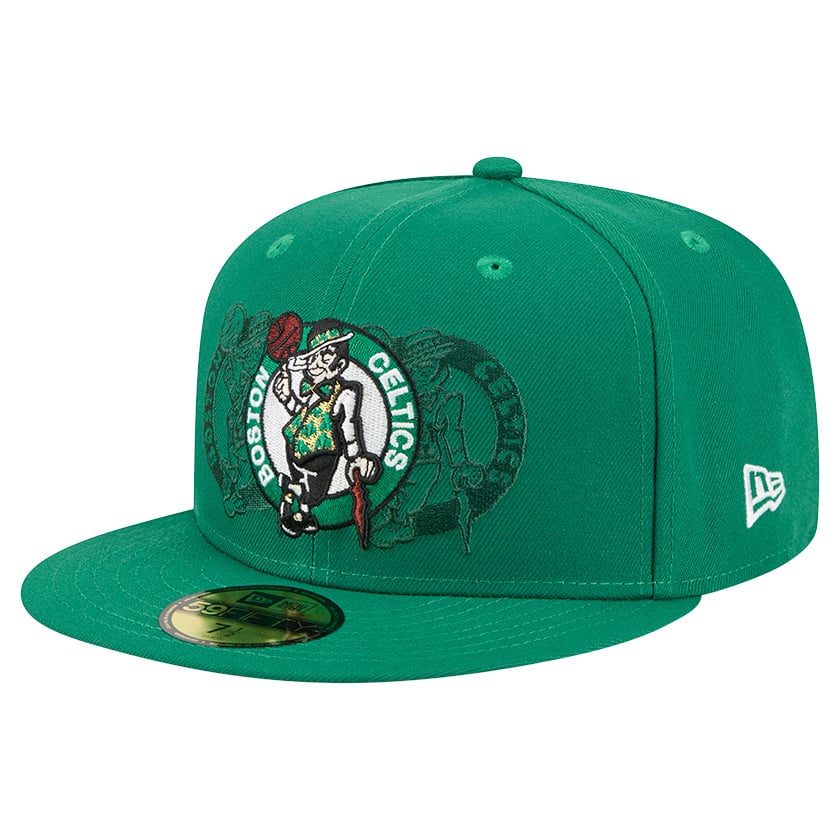 Men's Boston Celtics  New Era Kelly Green Tri-Hit 59Fifty Fitted Hat