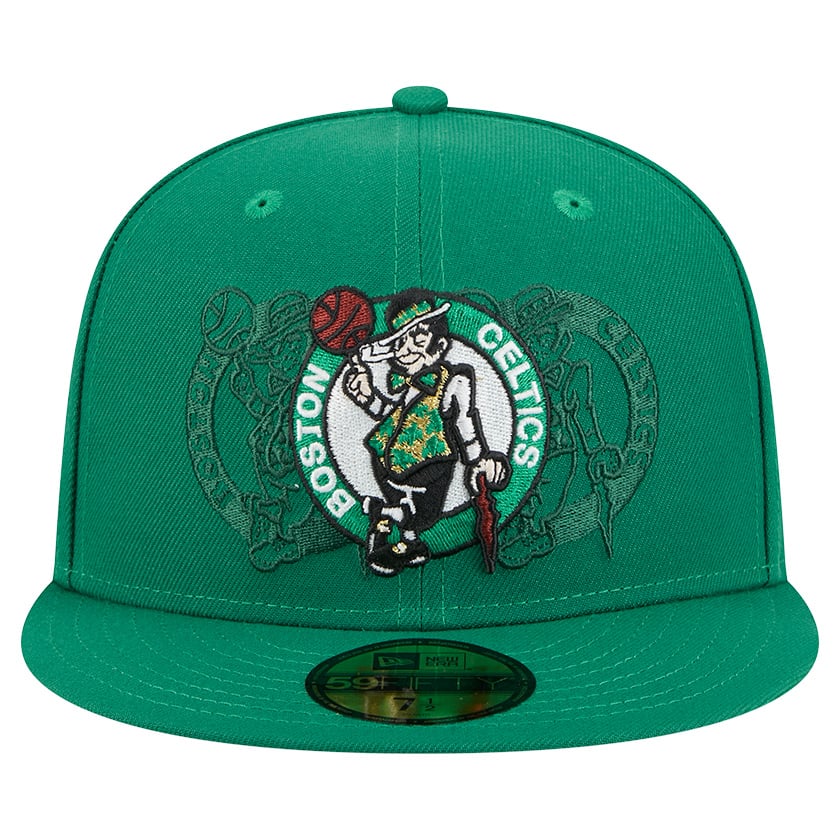 Men's Boston Celtics  New Era Kelly Green Tri-Hit 59Fifty Fitted Hat