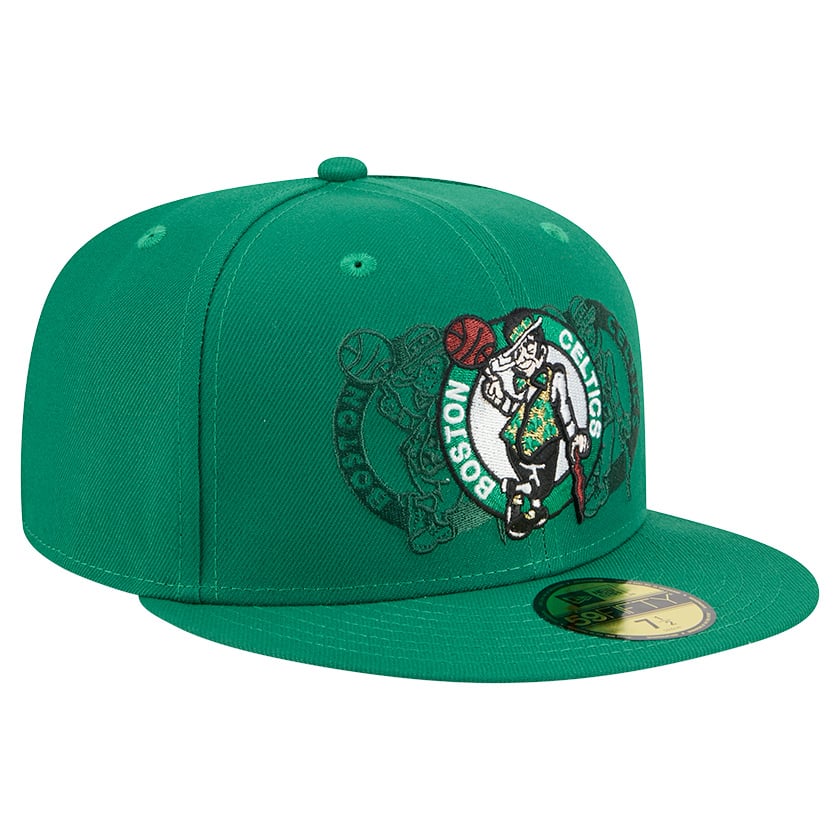 Men's Boston Celtics  New Era Kelly Green Tri-Hit 59Fifty Fitted Hat