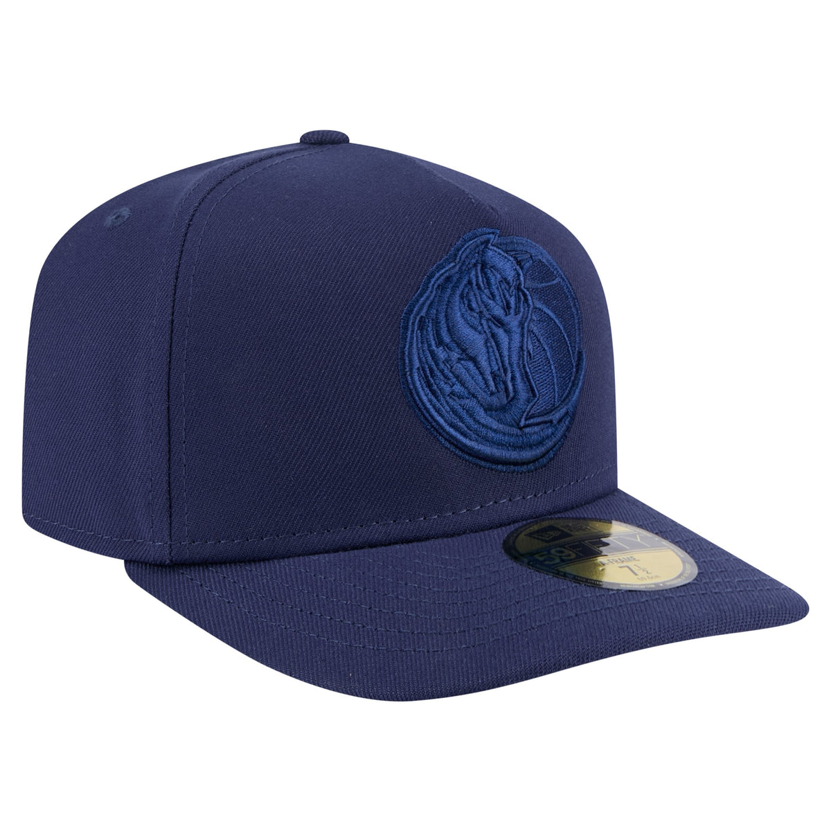 Men's Dallas Mavericks  New Era Navy Colorpack A-Frame Pinch Front 59FIFTY Fitted Hat
