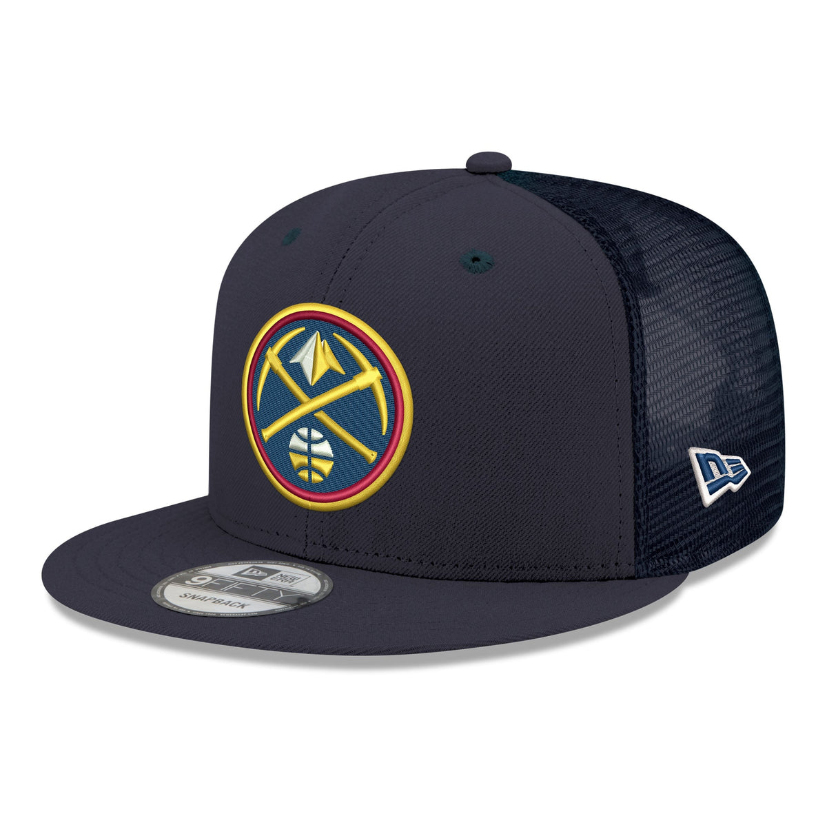 Men's Denver Nuggets New Era Navy Core Logo Meshback 9FIFTY Snapback Hat