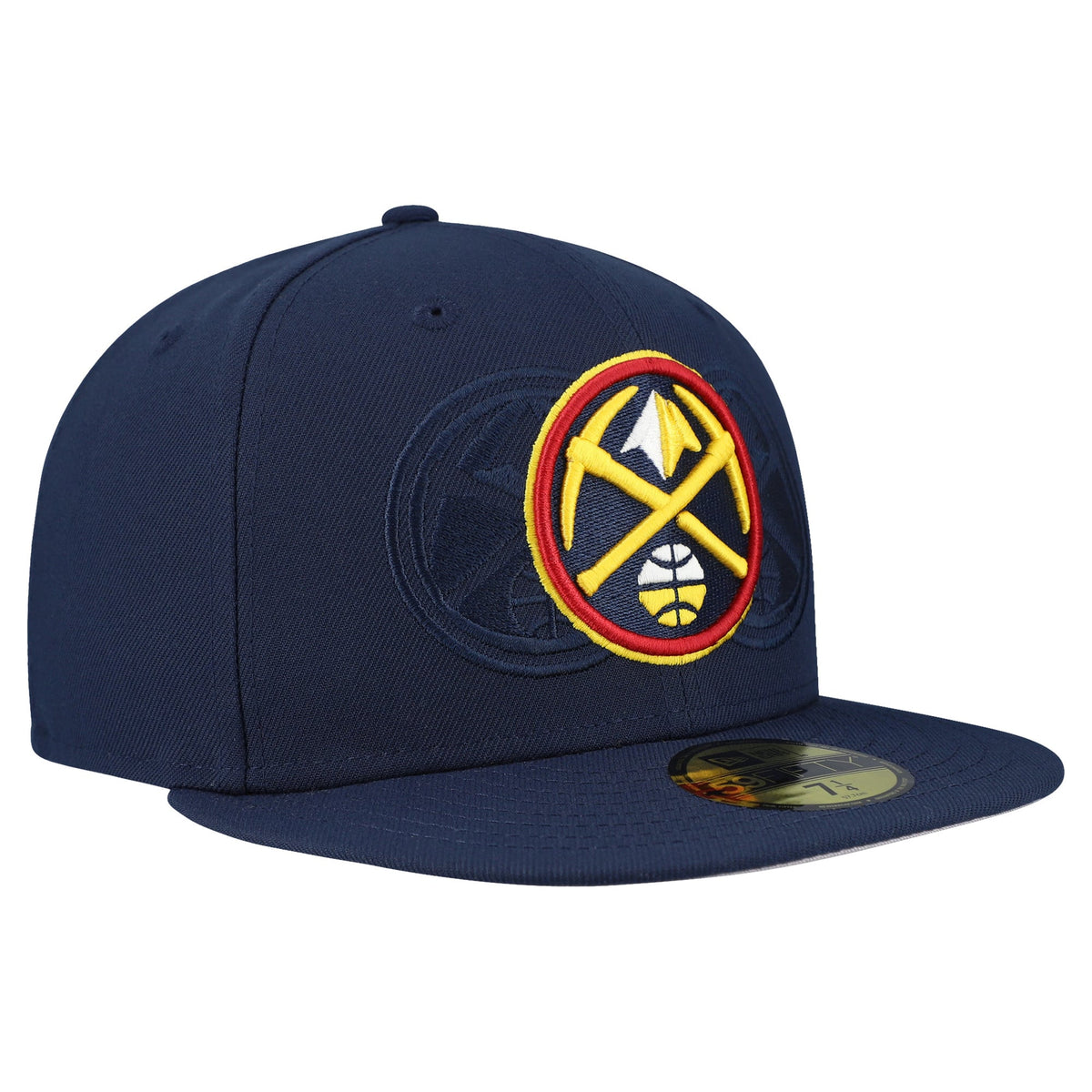 Men's Denver Nuggets  New Era Navy Tri-Hit 59Fifty Fitted Hat