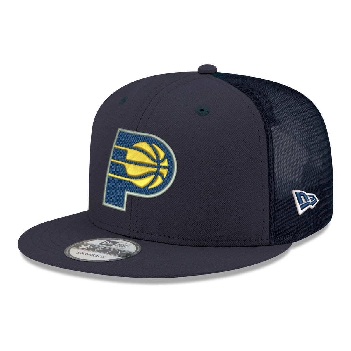 Men's Indiana Pacers New Era Navy Core Logo Meshback 9FIFTY Snapback Hat