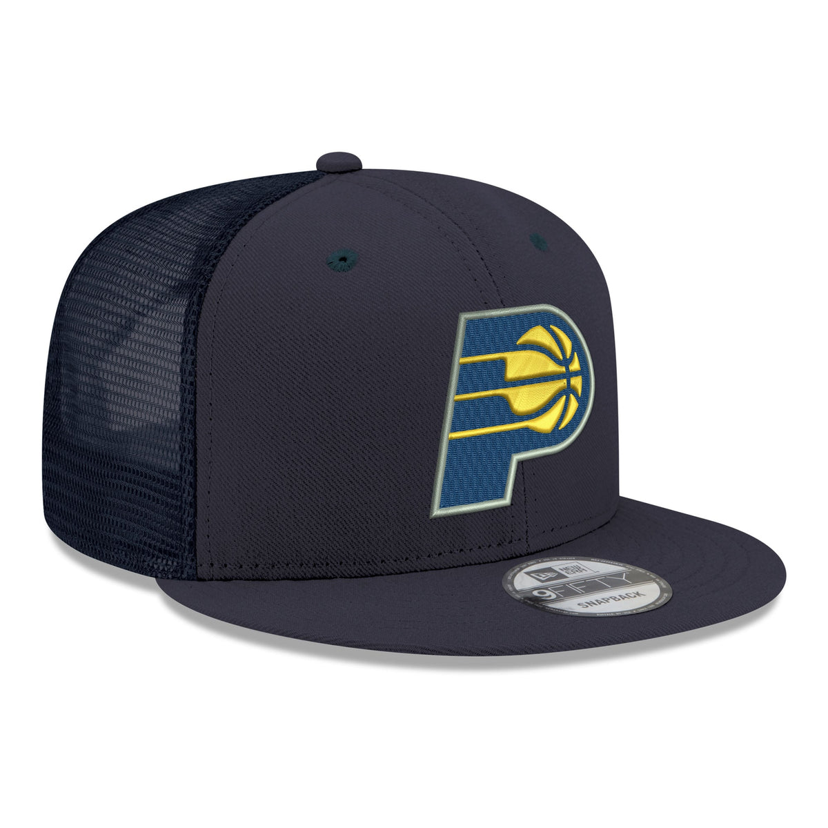 Men's Indiana Pacers New Era Navy Core Logo Meshback 9FIFTY Snapback Hat