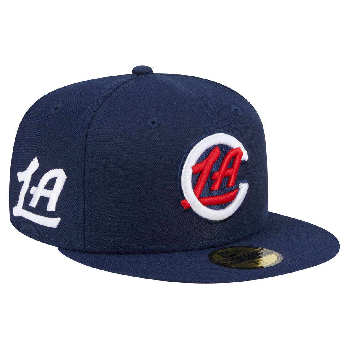 Men's LA Clippers  New Era Navy Deceptor 59FIFTY Fitted Hat