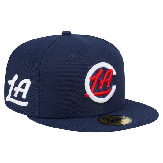 Men's LA Clippers  New Era Navy Deceptor 59FIFTY Fitted Hat