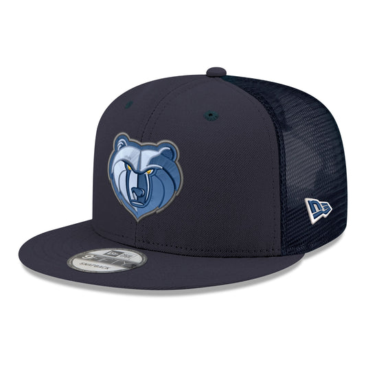 Men's Memphis Grizzlies New Era Navy Core Logo Meshback 9FIFTY Snapback Hat