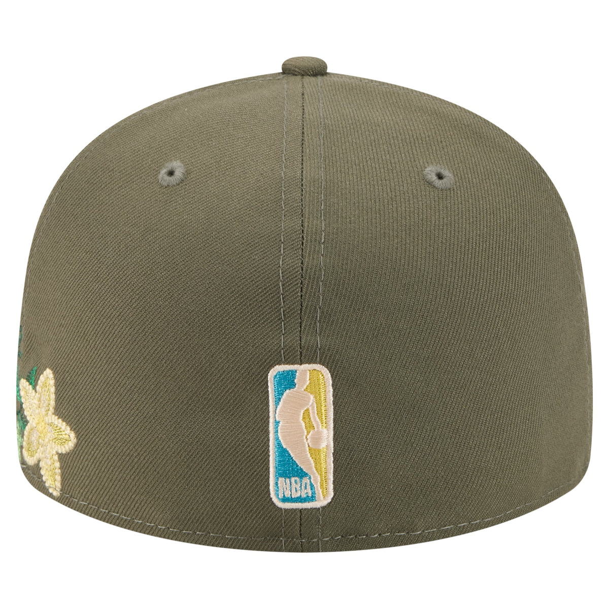 Men's Boston Celtics New Era Olive Tonal Florals 59FIFTY Fitted Hat