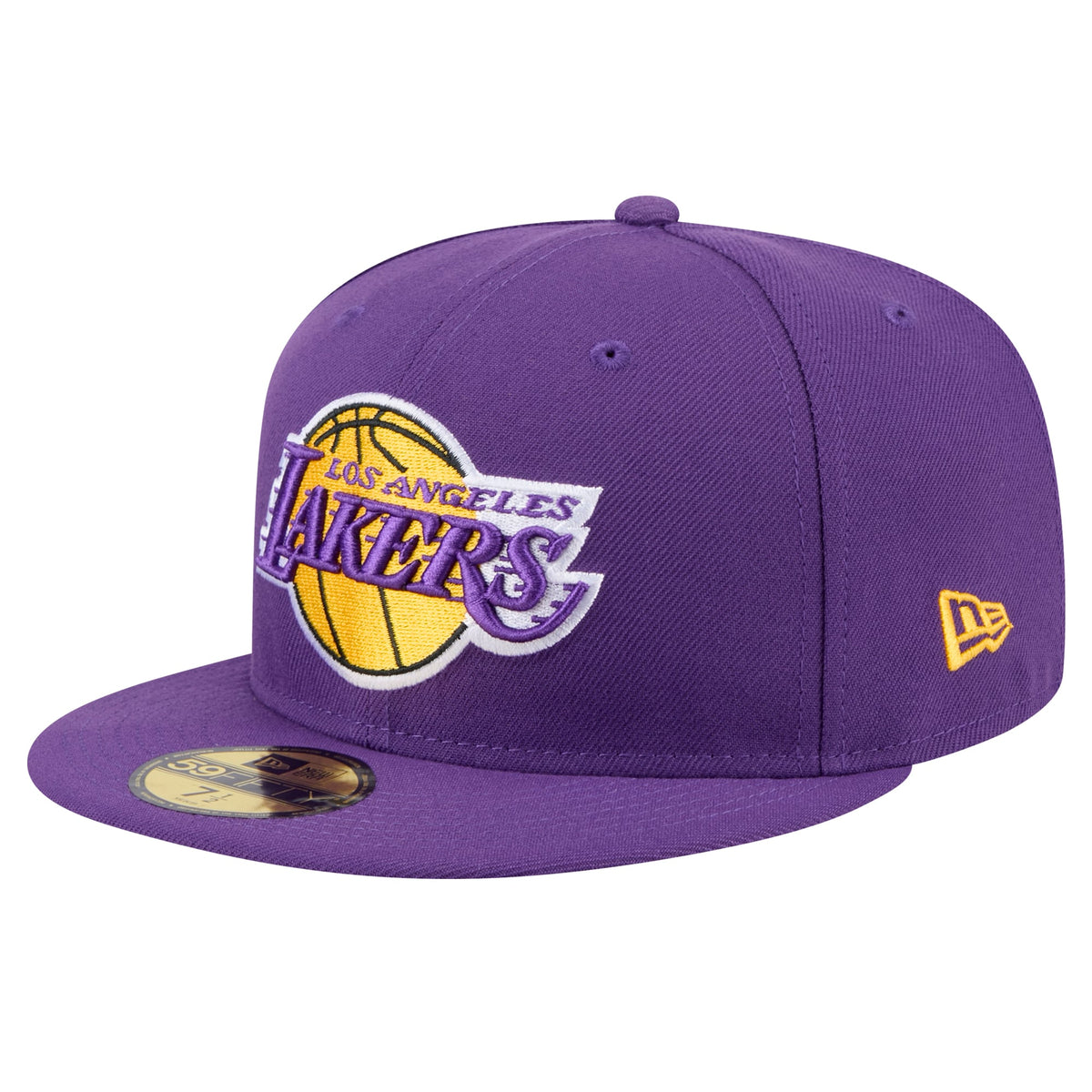 Men's  Los Angeles Lakers New Era Purple Throwback Pennant 59FIFTY Fitted Hat