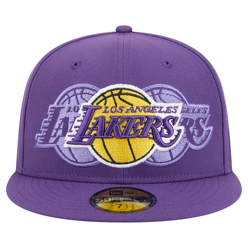 Men's Los Angeles Lakers  New Era Purple Tri-Hit 59Fifty Fitted Hat