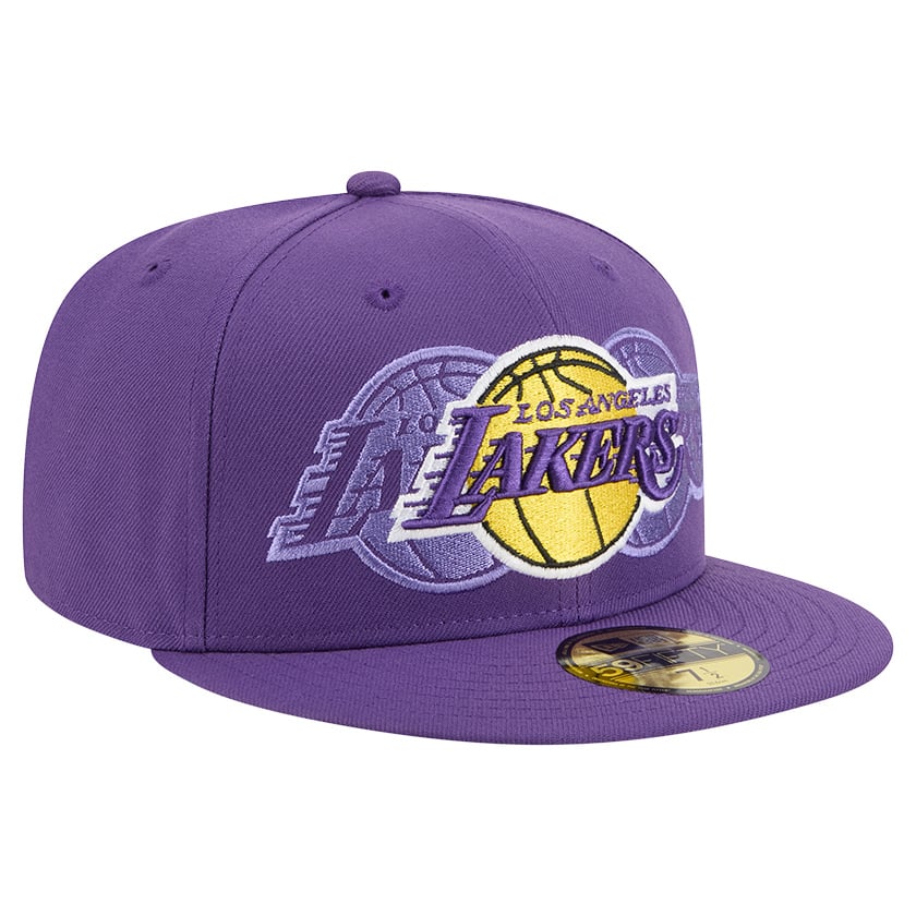 Men's Los Angeles Lakers  New Era Purple Tri-Hit 59Fifty Fitted Hat