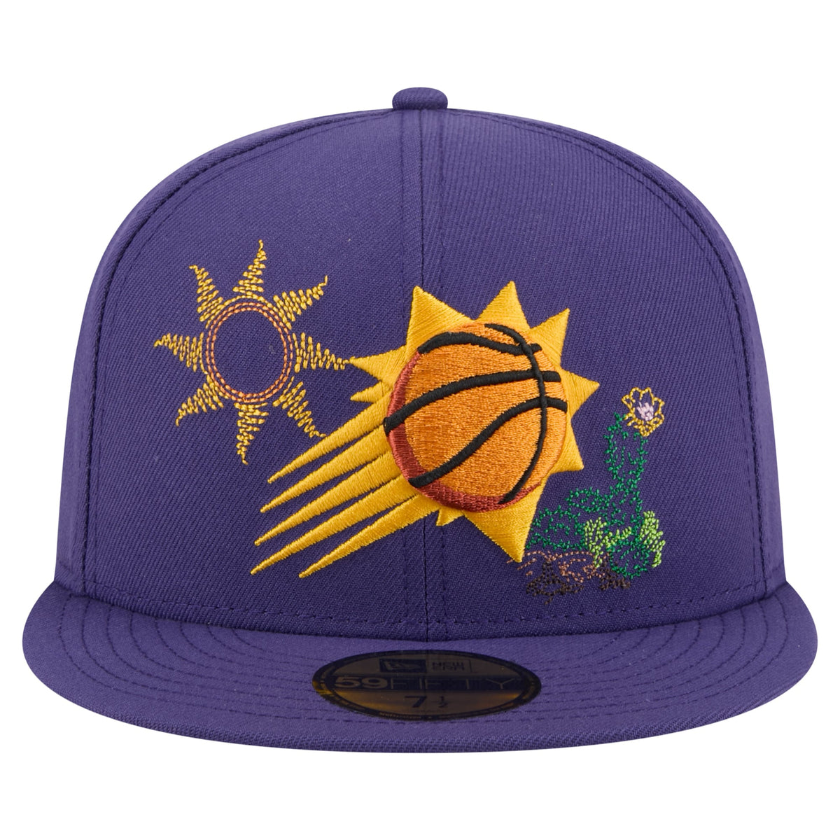 Men's Phoenix Suns New Era Purple State Stitch 59FIFTY Fitted Hat