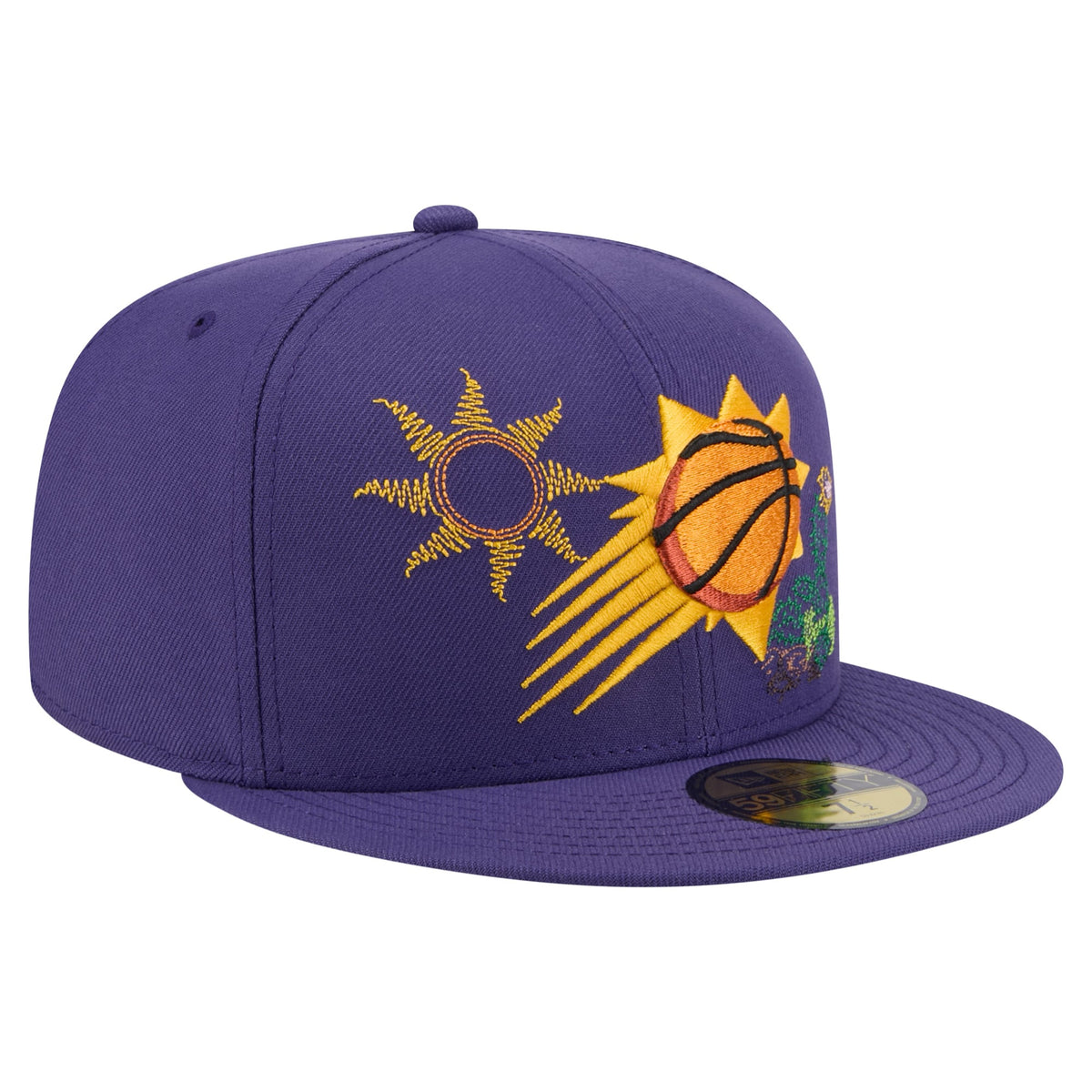 Men's Phoenix Suns New Era Purple State Stitch 59FIFTY Fitted Hat