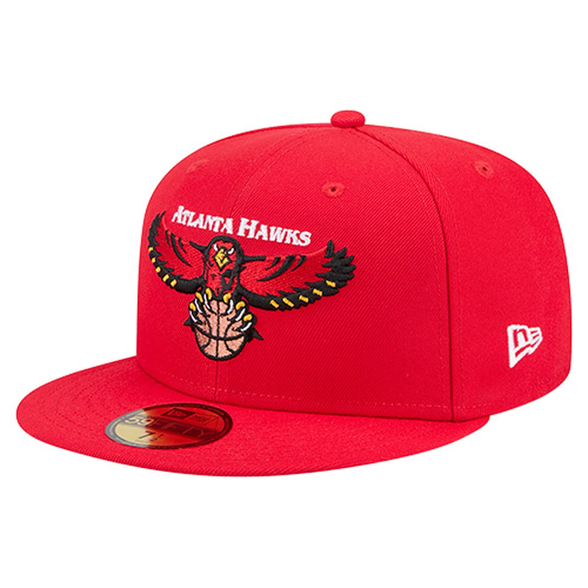 Men's Atlanta Hawks  New Era Red Core Logo 59FIFTY Fitted Hat