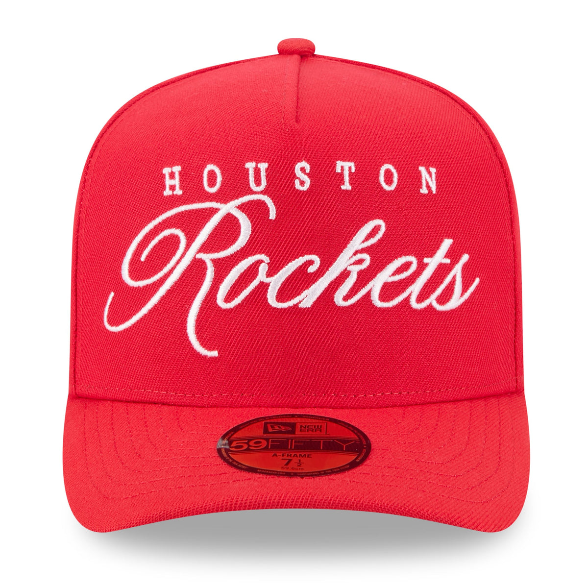 Men's Houston Rockets New Era Red 2025 NBA Draft A-Frame 59FIFTY Fitted Hat