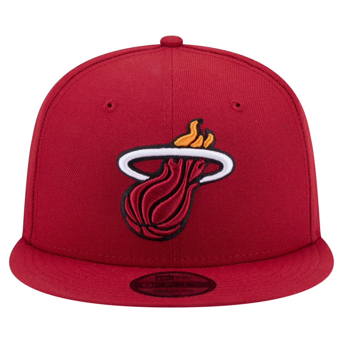 Men's Miami Heat  New Era Red Team 9FIFTY Snapback Hat