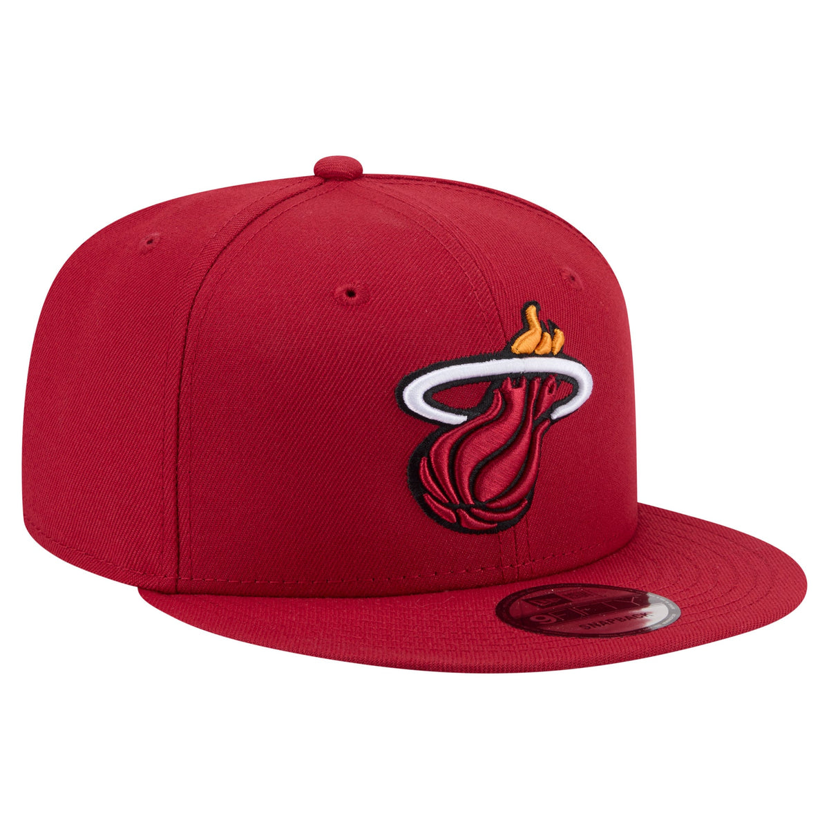 Men's Miami Heat  New Era Red Team 9FIFTY Snapback Hat