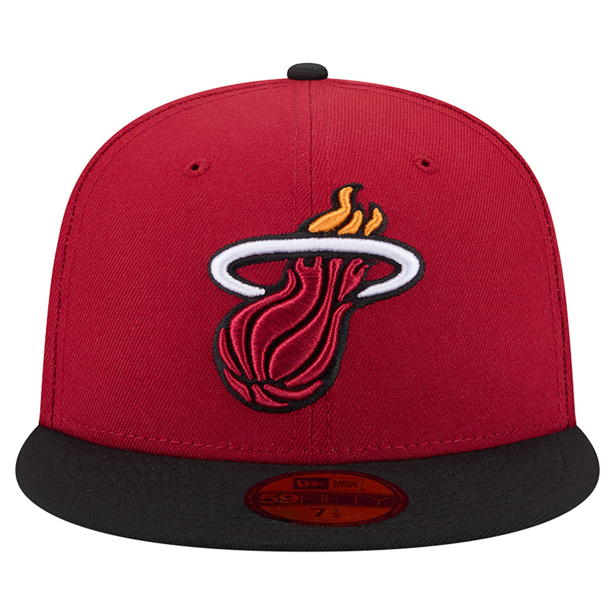 Men's Miami Heat New Era Red Two-Tone 59FIFTY Fitted Hat
