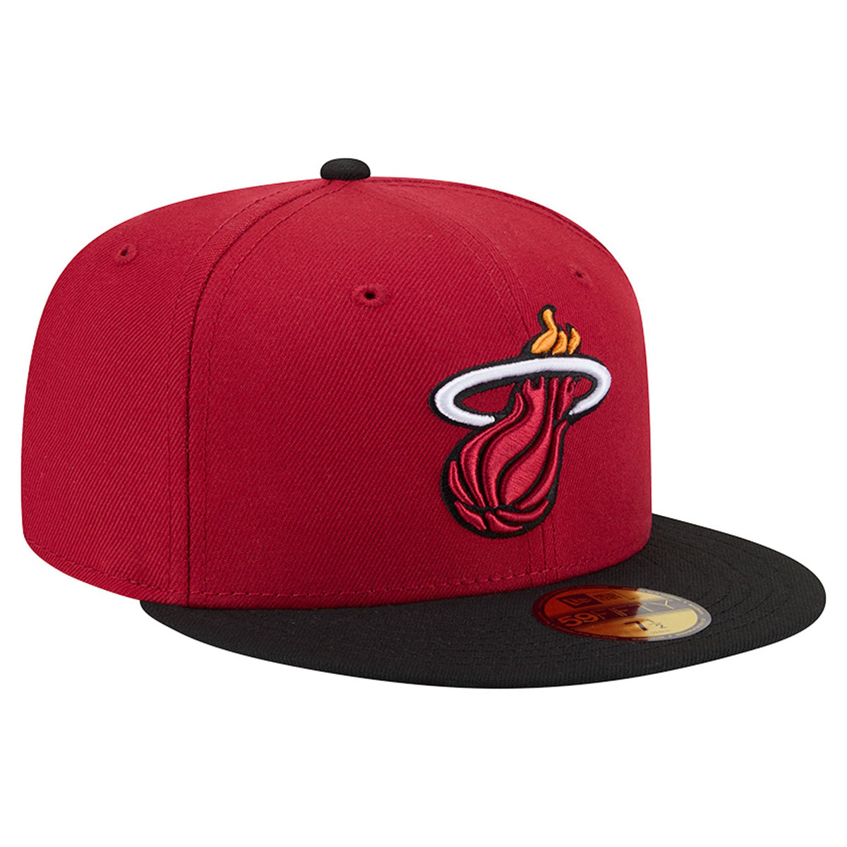 Men's Miami Heat New Era Red Two-Tone 59FIFTY Fitted Hat