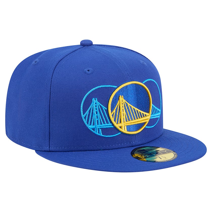 Men's Golden State Warriors  New Era Royal Tri-Hit 59Fifty Fitted Hat