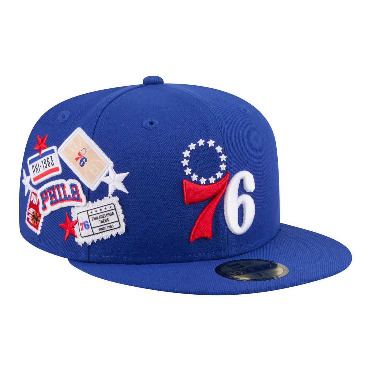 Men's Philadelphia 76ers  New Era Royal Team Collage 59FIFTY Fitted Hat