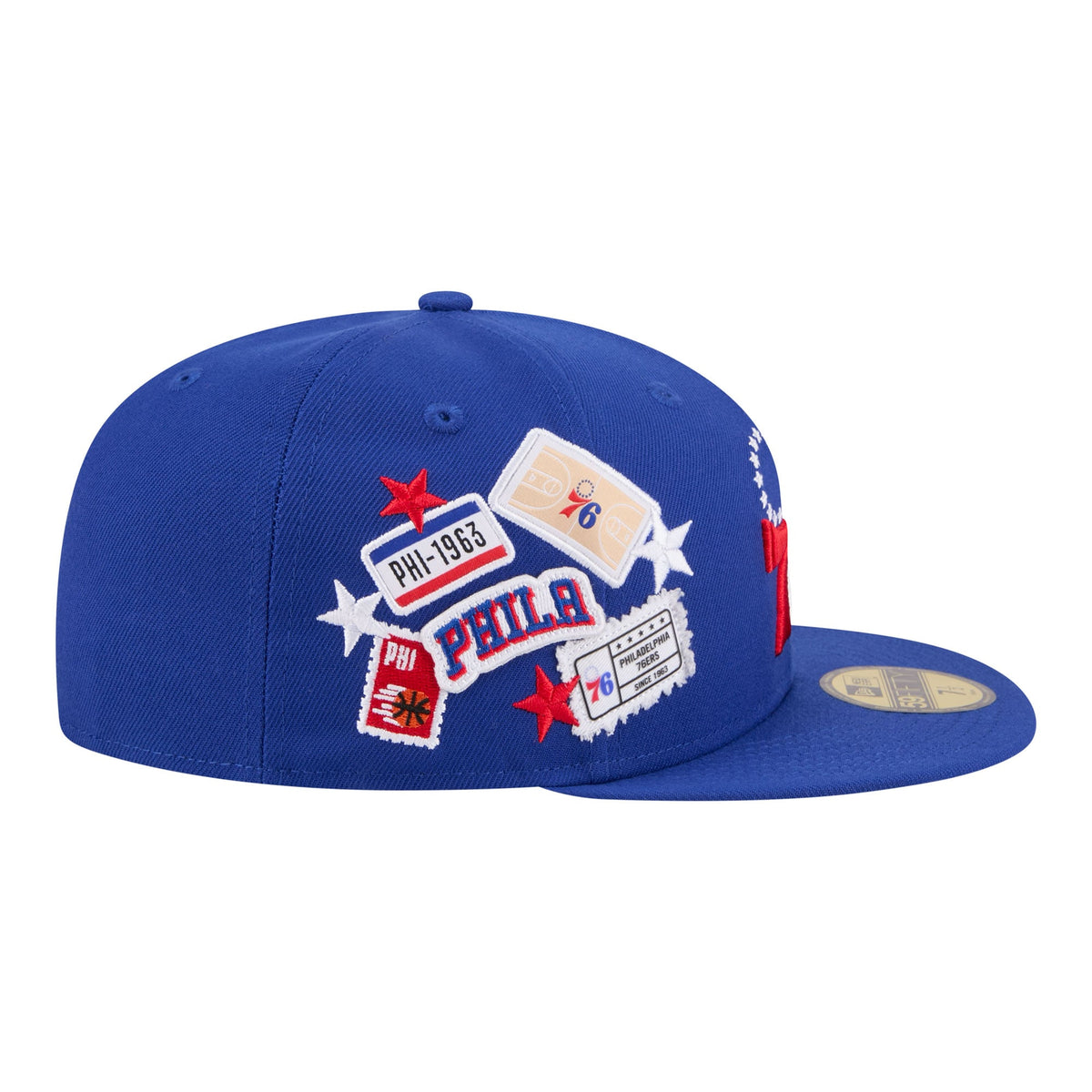 Men's Philadelphia 76ers  New Era Royal Team Collage 59FIFTY Fitted Hat