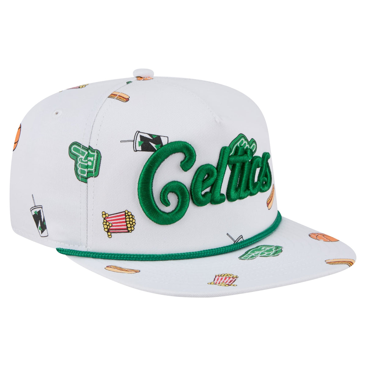 Men's Boston Celtics New Era White Team Cheer Rope 19TWENTY Adjustable Hat