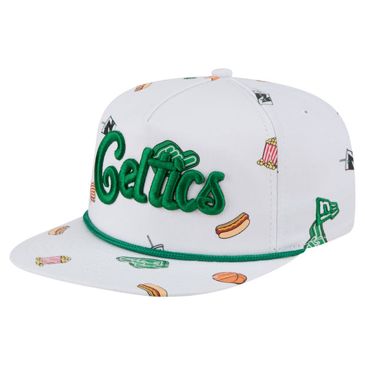 Men's Boston Celtics New Era White Team Cheer Rope 19TWENTY Adjustable Hat