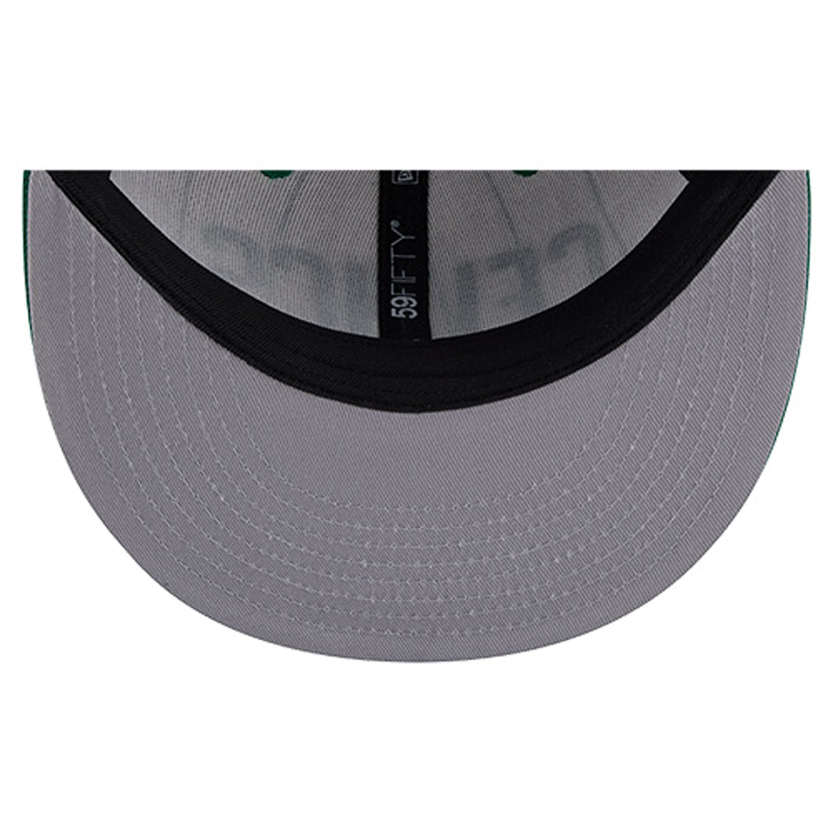 Men's Boston Celtics  New Era White Wordmark Pinstripe 59FIFTY Fitted Hat