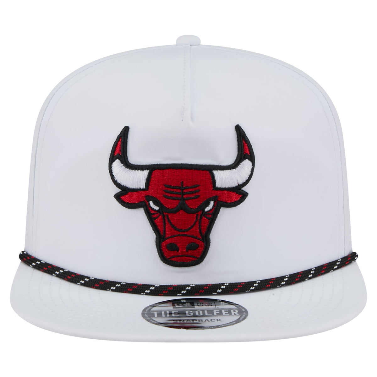 Men's Chicago Bulls New Era White Performance Rope Golfer Adjustable Hat