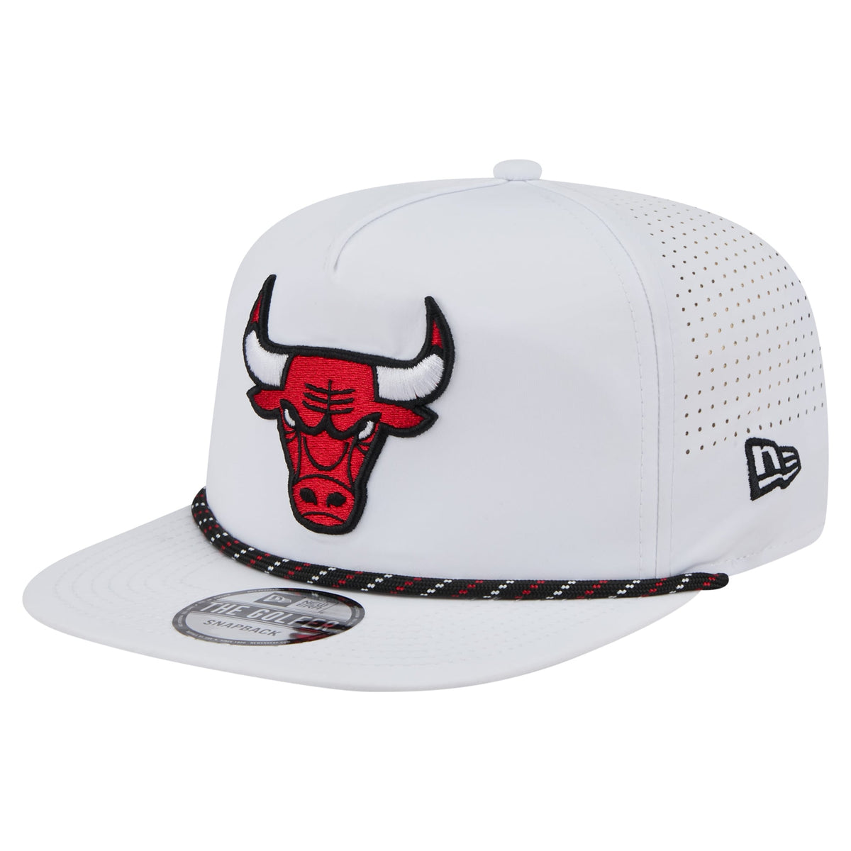 Men's Chicago Bulls New Era White Performance Rope Golfer Adjustable Hat