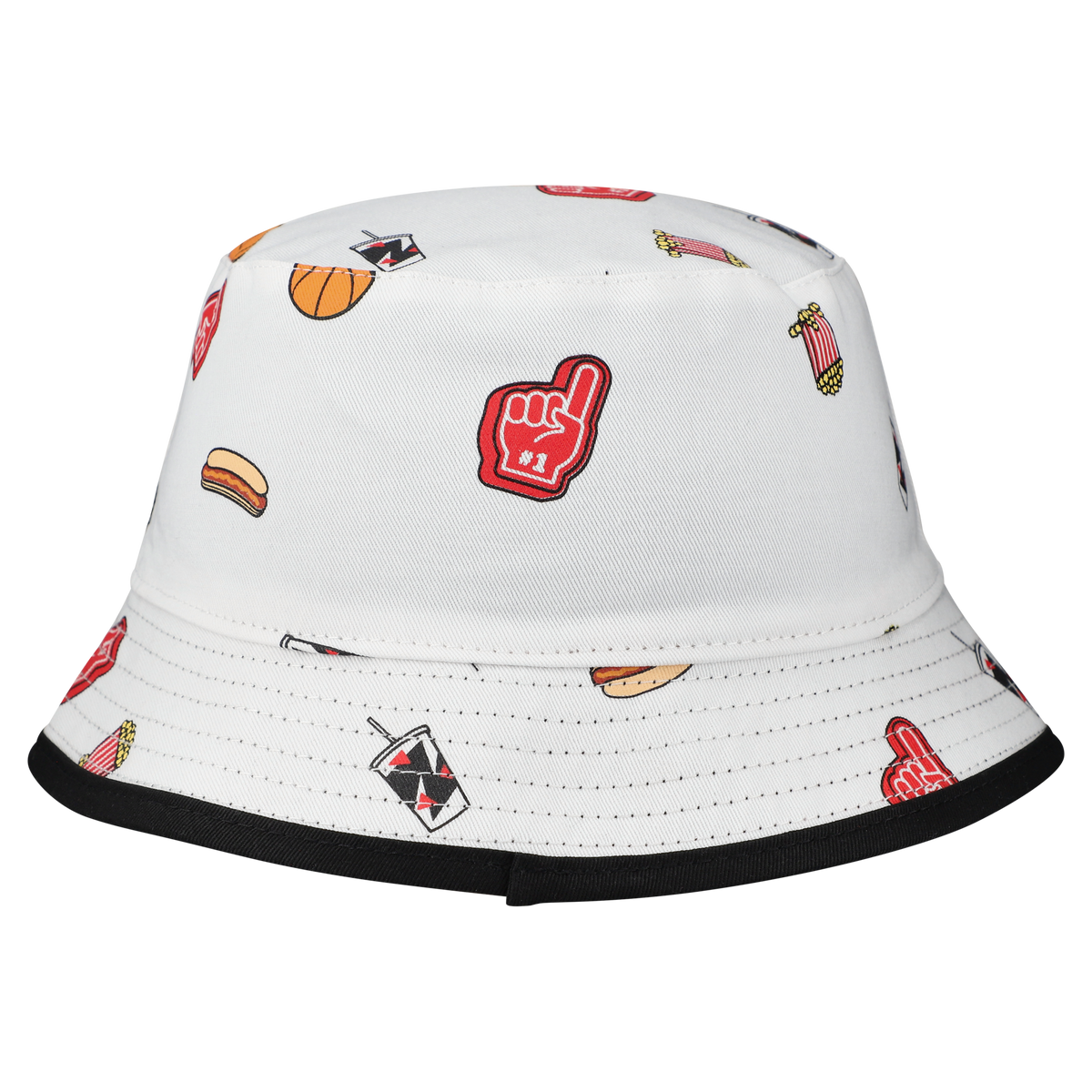 Men's Chicago Bulls New Era White Team Cheer Reversible Bucket Hat