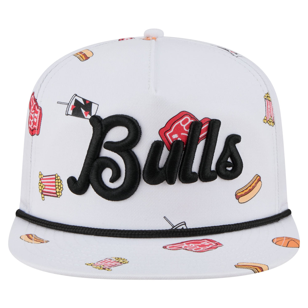 Men's Chicago Bulls New Era White Team Cheer Rope 19TWENTY Adjustable Hat